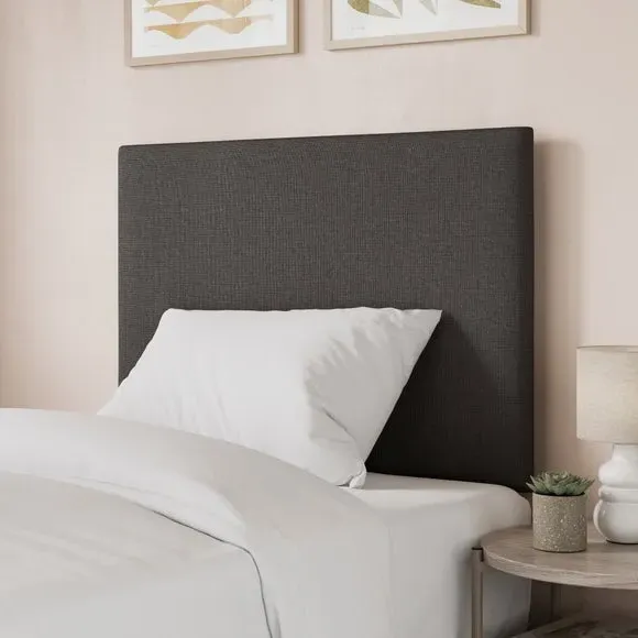 Plain Linen Upholstered Headboard - Charcoal, Linen product