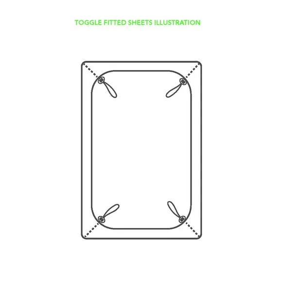 Soft Touch Fitted Sheet with Pull-Tight Toggle - Silver alternate view