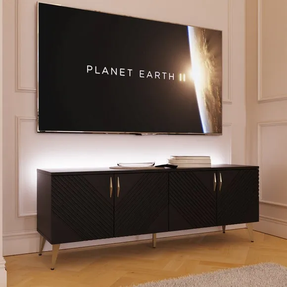 Ava Extra Wide TV Unit with LED Lighting - Midnight product