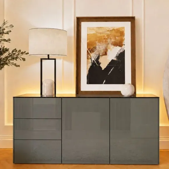 Frank Olsen Intel LED Sideboard - Grey, High Gloss product
