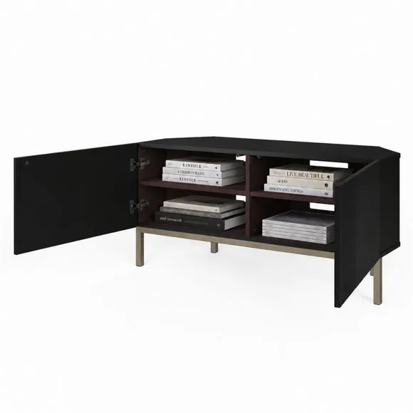 Iona Corner TV Unit for TVs up to 50" - Black alternate view