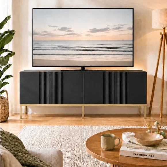 Iona Large TV Unit with Storage - Black product