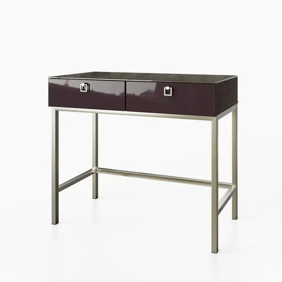 Lyra Console Table with LED Lighting - Midnight Purple, High Gloss alternate view