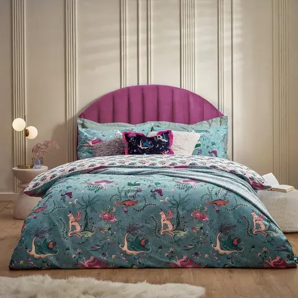 Athena Reversible Duvet Cover and Pillowcase Set - Blue product