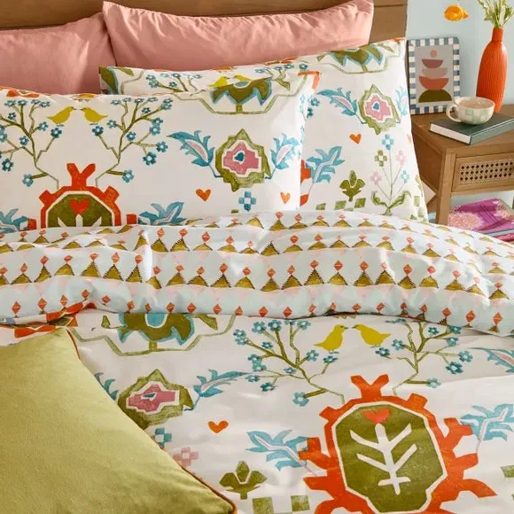 Dilara Duvet Cover & Pillowcase Set - Blue, Polycotton alternate view