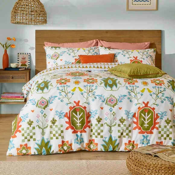 Dilara Duvet Cover & Pillowcase Set - Blue, Polycotton product