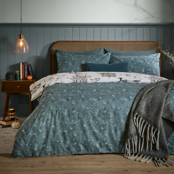 Ghost Town Duvet Cover & Pillowcase Set - Dusk, Polycotton alternate view