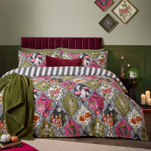 Hallowquin Duvet Cover & Pillowcase Set - Multicolor, Polycotton product