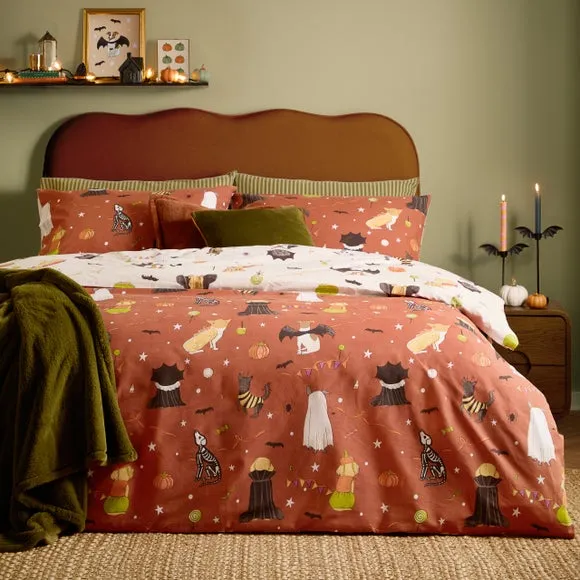 Howloween Duvet Cover & Pillowcase Set - Multicolor, Polycotton alternate view