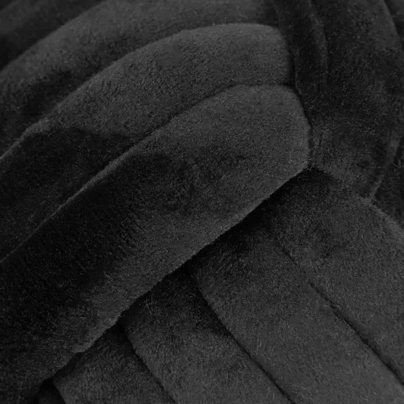 Knot Doorstop - Black, Velvet alternate view