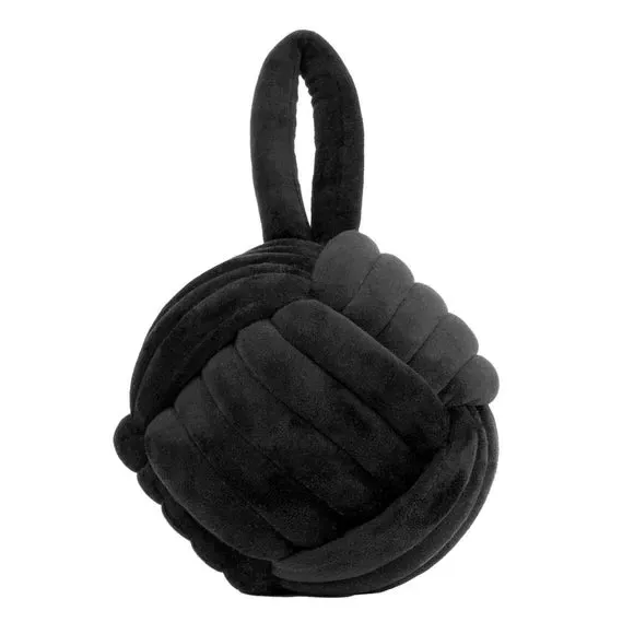 Knot Doorstop - Black, Velvet product