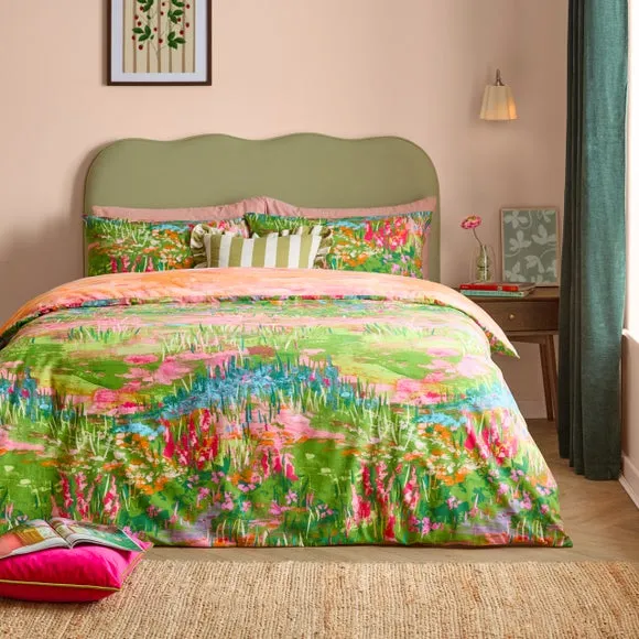 Meadow Escape Duvet Cover & Pillowcase Set - Green, Polycotton product