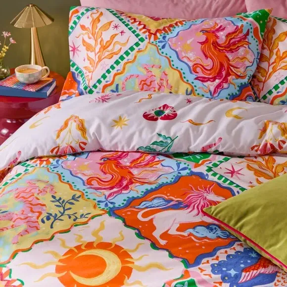 Seraphine Duvet Cover & Pillowcase Set - Multicolor, Polycotton alternate view