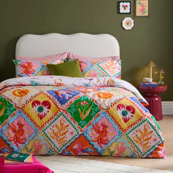 Seraphine Duvet Cover & Pillowcase Set - Multicolor, Polycotton product