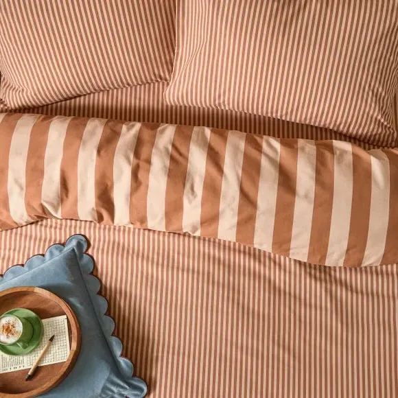 The Ultimate Stripe Fitted Sheet - Pumpkin Spice alternate view
