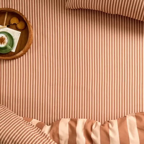 The Ultimate Stripe Fitted Sheet - Pumpkin Spice product