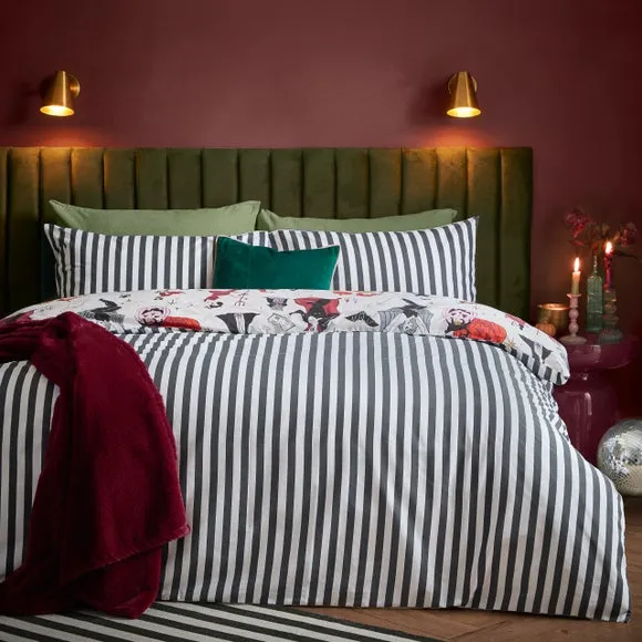 Trick Or Treat Duvet Cover & Pillowcase Set - Monochrome, Polycotton alternate view