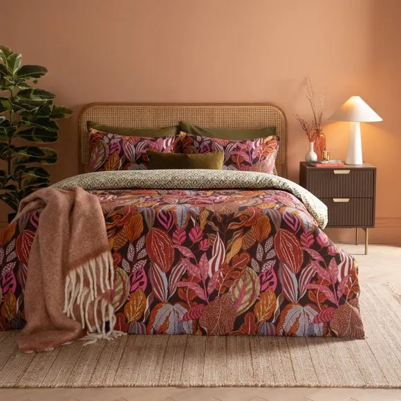 Utopia Duvet Cover and Pillowcase Set - Copper, Polycotton product