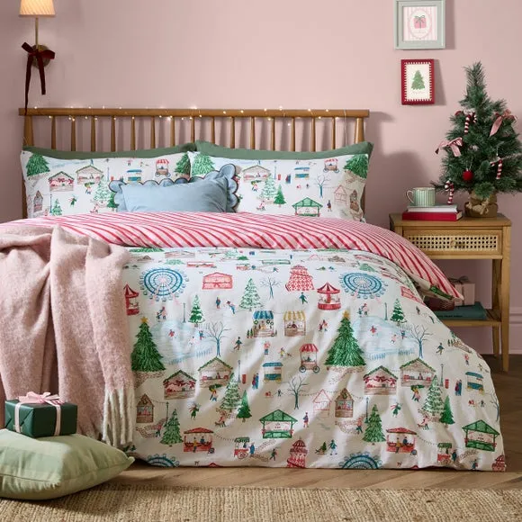 Winter Wonderland Duvet Cover & Pillowcase Set - Multicolor, Polycotton product