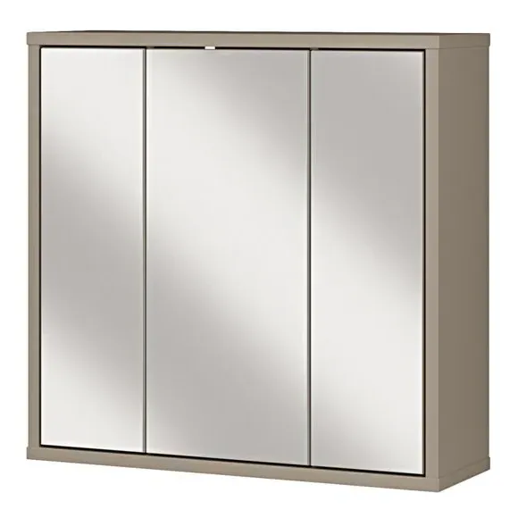 Alice Springs 3 Door Mirrored Wall Cabinet - Taupe alternate view