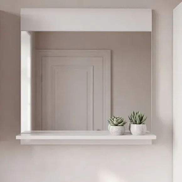 Ice Cave Mirror Shelf - White product