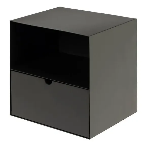 Joliet 1 Drawer Wall Mounted Bedside Table - Matt Black alternate view