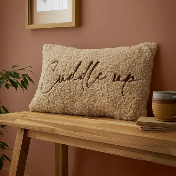 Fusion Cuddle Up Rectangle Cushion - Natural, Polyester product