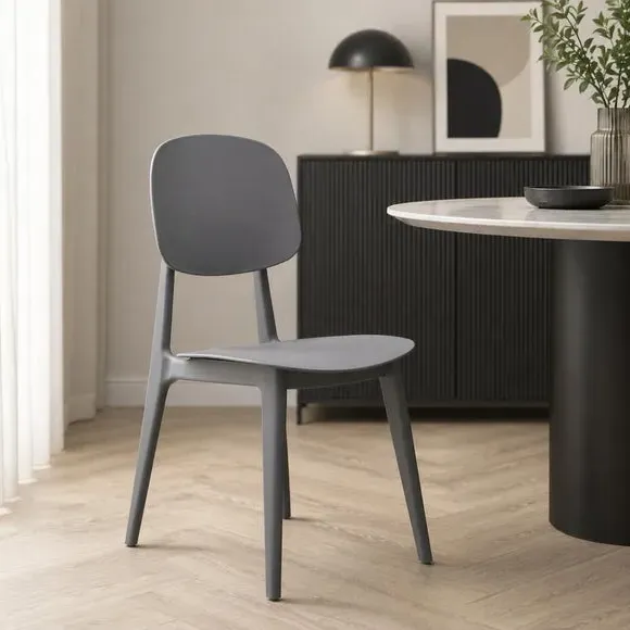 Oslo Plastic Dining Chair - Grey product