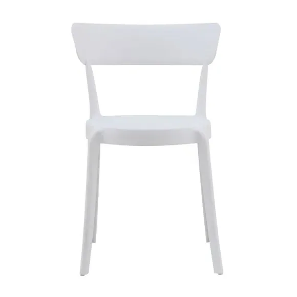Plastic Bistro Dining Chair - White alternate view
