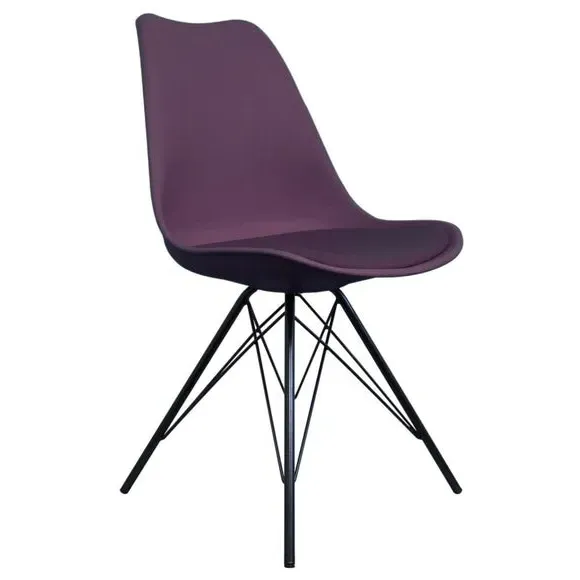 Soho Dining Chair - Aubergine Purple, Plastic alternate view