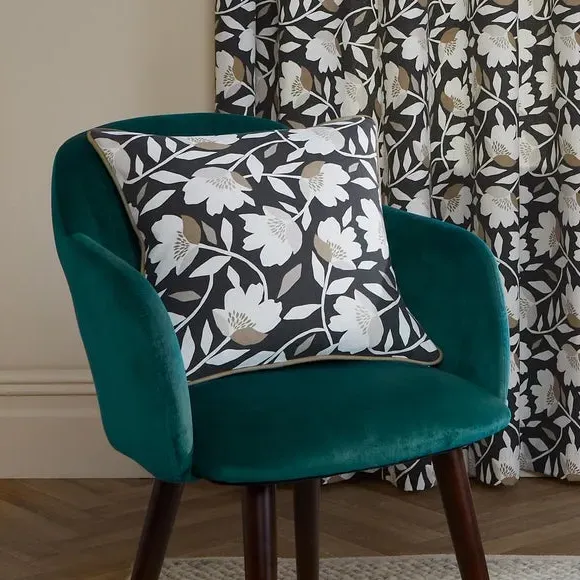 Luna Square Cushion - Black, Cotton product