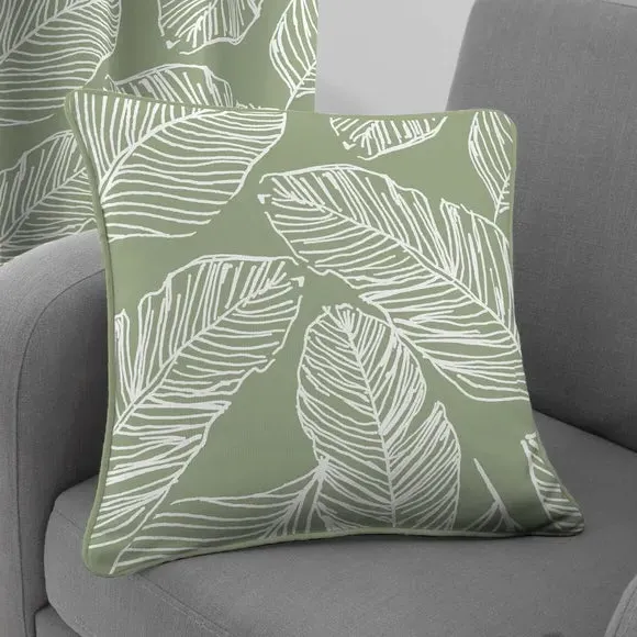 Matteo Cushion with Removable Cover - Green, Cotton product