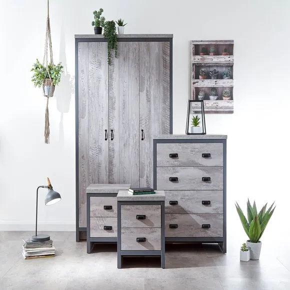 Boston 4-Piece Bedroom Furniture Set - Grey