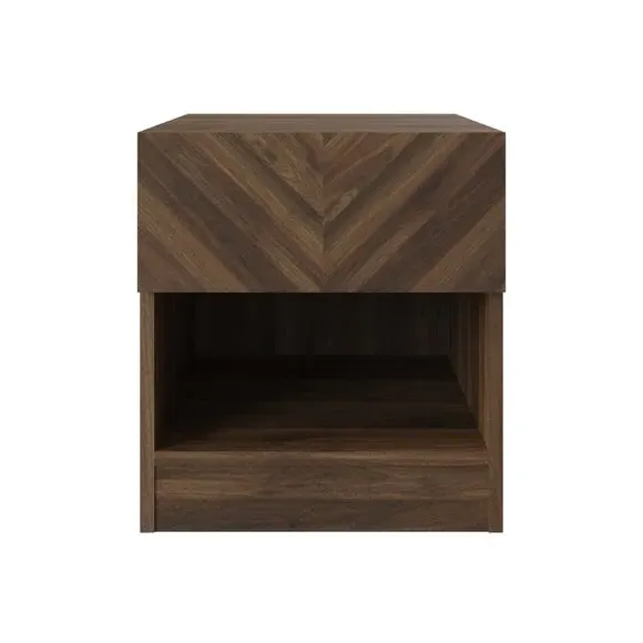 Lamp Table with Storage - Walnut, Wood-Effect alternate view