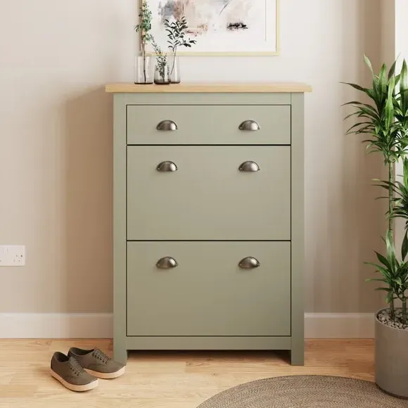 Lancaster 2-Door Shoe Cabinet with Drawer - Sage