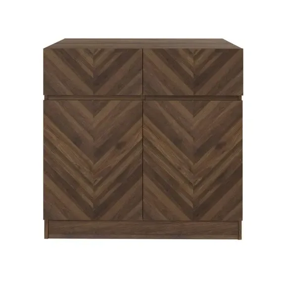 Small Sideboard with Drawers - Walnut, Wood alternate view