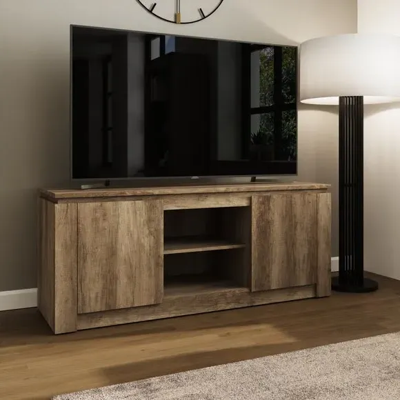TV Unit with Storage - Natural, Oak Effect alternate view
