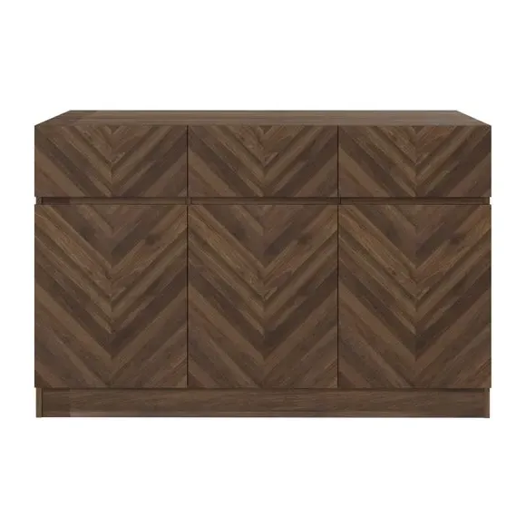 Wide Sideboard with Storage - Walnut, Wood alternate view