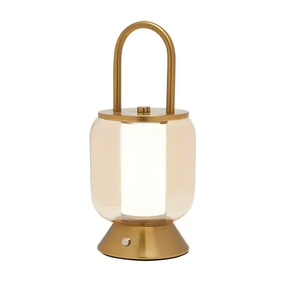 Hestia Lantern Rechargeable Colour Changing LED Touch Table Lamp - Bronze alternate view