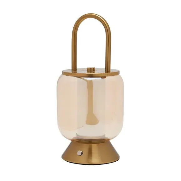 Hestia Lantern Rechargeable Colour Changing LED Touch Table Lamp - Bronze product