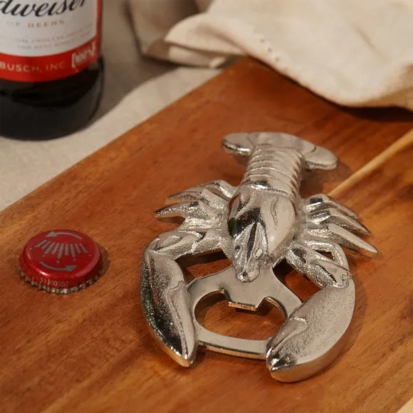 Lobster Bottle Opener - Silver, Polished Metal product