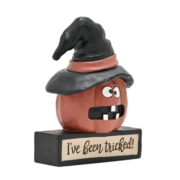 I've Been Tricked Jack-O-Lantern Ornament - Black, Resin alternate view