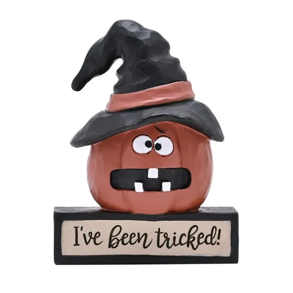 I've Been Tricked Jack-O-Lantern Ornament - Black, Resin product