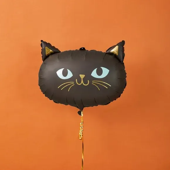Black Cat Foil Balloon - Black alternate view