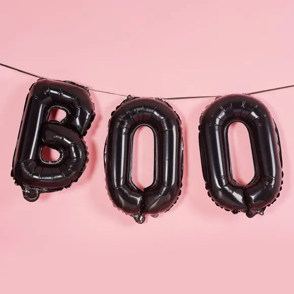 Boo Foil 16 Inch Garland - Black alternate view