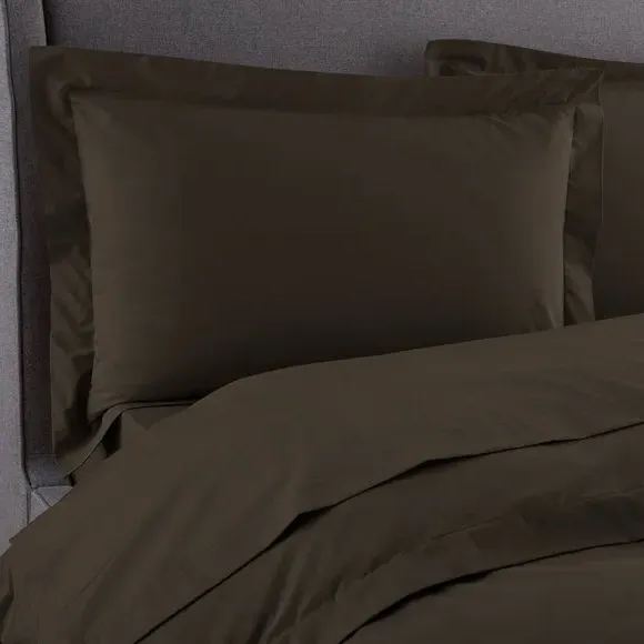 230 Thread Count Duvet Cover - Bitter Chocolate Brown, Cotton alternate view