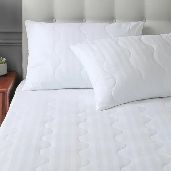 Anti-Allergy Pillow Pair and Bedding Protector Bundle - White product