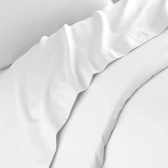 Cotton Sateen 400 Thread Count Flat Sheet - White product