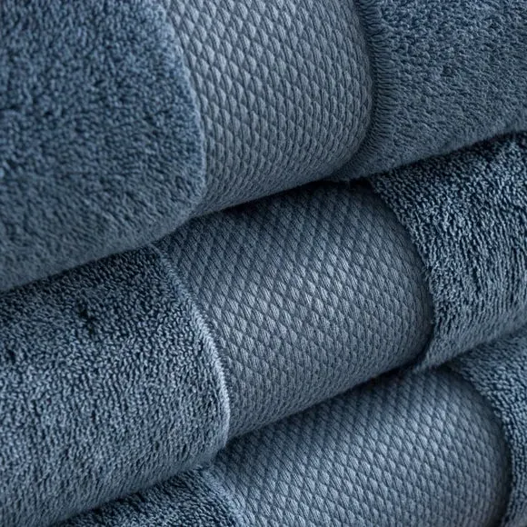 Cotton Viscose Towel 700 GSM - Atlantic Blue alternate view