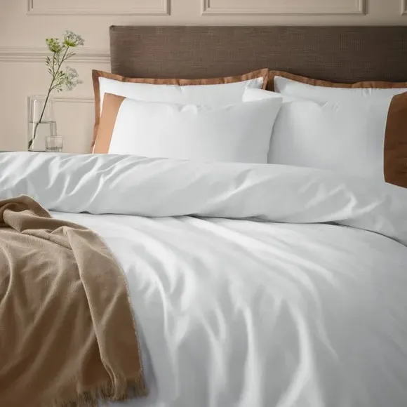 Duvet Cover Set with Pillowcase - Bronze, Cotton alternate view